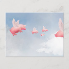 Flying Pig Postkarte