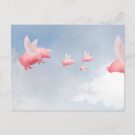 Flying Pig Postkarte (Vorderseite)