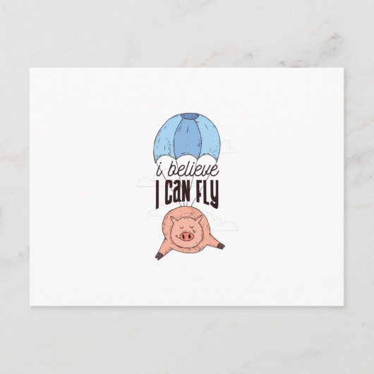 Flying Pig Postkarte (Vorderseite)