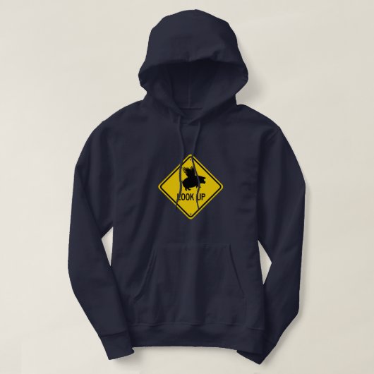 Flying Pig Road Sign Hoodie (Design vorne)