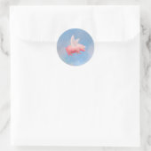 Flying Pig Runder Aufkleber (Tasche)