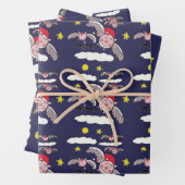 Flying Pig Santa Geschenkpapier Set (Beispiel)