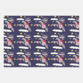 Flying Pig Santa Geschenkpapier Set (Vorderseite)