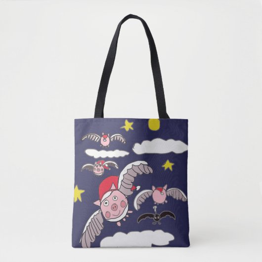 Flying Pig Santa Tasche (Vorderseite)