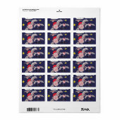 Flying Pig Santas Adressaufkleber (Vorne)