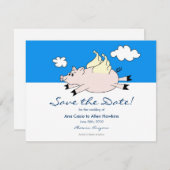 Flying Pig Save the Date (Vorne/Hinten)