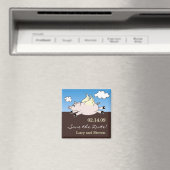 Flying Pig Save the Date Magnet (In Situ (Geschirrspüler))