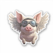 Flying Pig Sticker (Vorderseite)