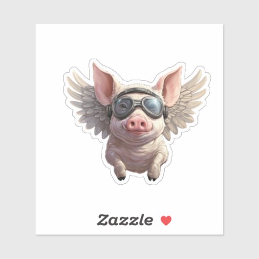 Flying Pig Sticker (Blatt)