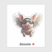 Flying Pig Sticker (Blatt)