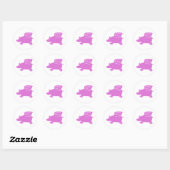 Flying Pig Sticker - Rosa (Blatt)