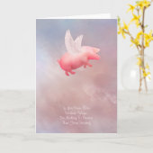 Flying Pig wächst Karte (Gelbe Blume)
