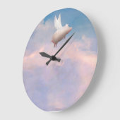flying pig wall clock große wanduhr (Winkel)