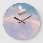 flying pig wall clock große wanduhr (Vorderseite)
