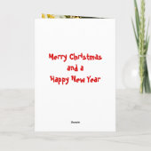 Flying Pig Weihnachtsfotokarte Feiertagskarte (Rückseite)