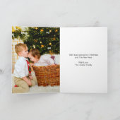 Flying Pig Weihnachtsfotokarte Feiertagskarte (Innenseite)