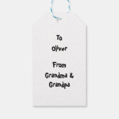 Flying Pig Weihnachtsgeschenk-Tag Geschenkanhänger (Rückseite)