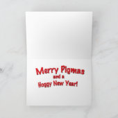 Flying Pig Weihnachtskarte Feiertagskarte (Innenseite)