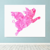 Flying Pig Wrapped Canvas Art Leinwanddruck (Insitu (Holzboden))