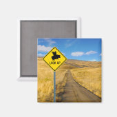 Flying Pig-Zeichen Magnet (Vorderseite/Rückseite)