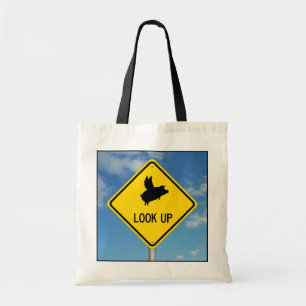 Flying Pig-Zeichen Tragetasche