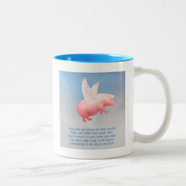 Flying Pig Zweifarbige Tasse