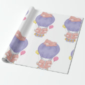 Flying Piggies in Hot Air Balloon Geschenkpapier (Ungerollt)