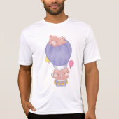 Flying Piggies in Hot Air Balloon T-Shirt (Vorderseite)