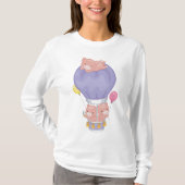 Flying Piggies in Hot Air Balloon T-Shirt (Vorderseite)