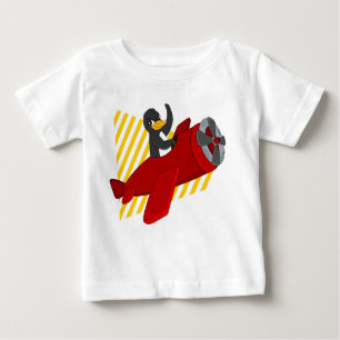 Flying Pinguin Cartoon Baby T - Shirt