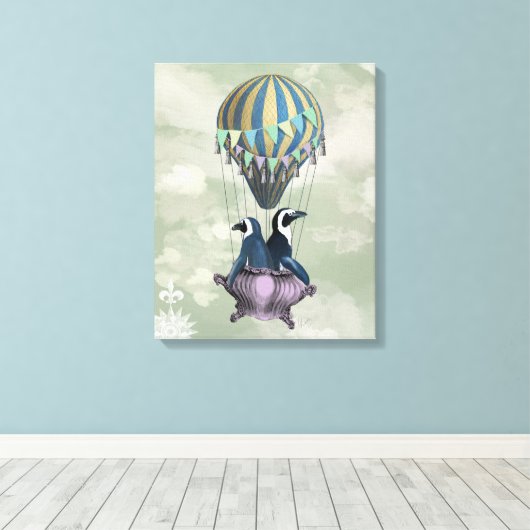 Flying Pinguine Leinwanddruck (Insitu (Holzboden))