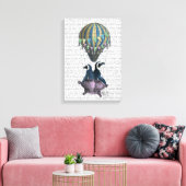 Flying Pinguine Leinwanddruck (Insitu (Wohnzimmer))