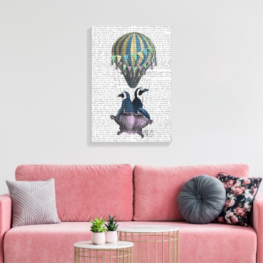 Flying Pinguine Leinwanddruck (Insitu (Wohnzimmer))