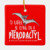 Flying Pterodactyl Dinosaur Airline Keramik Orname Keramikornament (Vorderseite)
