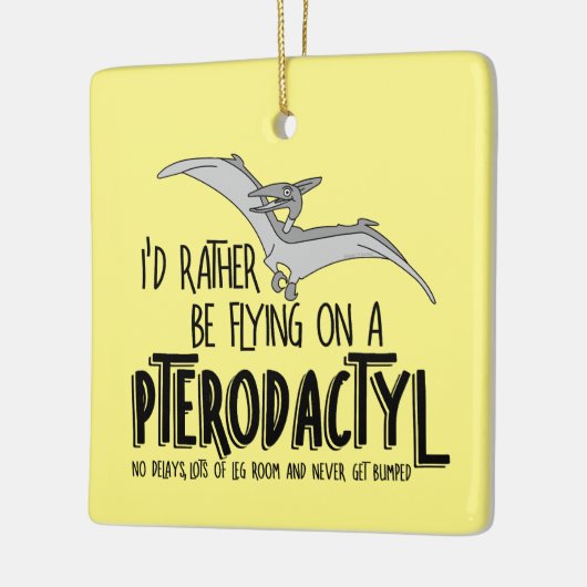 Flying Pterodactyl Dinosaur Airline Keramikornament (Links)