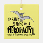 Flying Pterodactyl Dinosaur Airline Keramikornament (Rückseite)