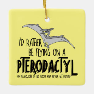 Flying Pterodactyl Dinosaur Airline Keramikornament