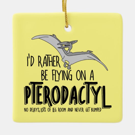 Flying Pterodactyl Dinosaur Airline Keramikornament (Vorderseite)