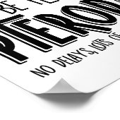 Flying Pterodactyl Dinosaur Airline Poster (Ecke)