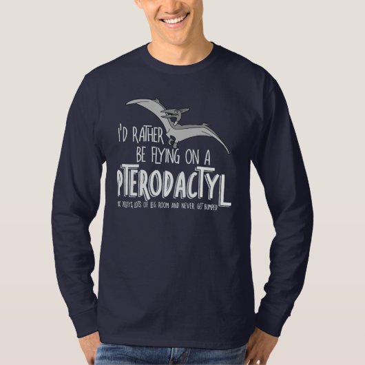 Flying Pterodactyl Dinosaur Airline T-Shirt (Vorderseite)