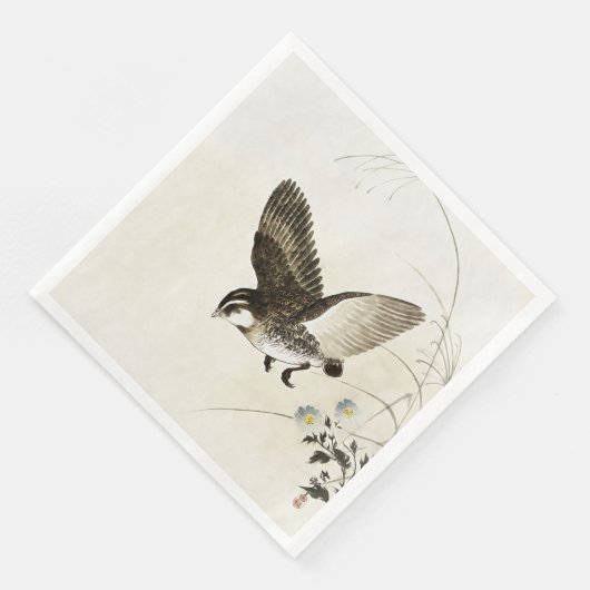 Flying Quail Paper Napkin Serviette (Ecke)