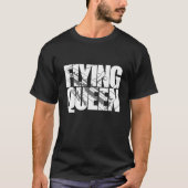 Flying Queen Biplane Aviator Women's Prop Flugzeug T-Shirt (Vorderseite)