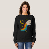 Flying Rainbow Cat Meme Cat Emo Soft Grunge EGirl Sweatshirt (Vorne ganz)