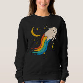 Flying Rainbow Cat Meme Cat Emo Soft Grunge EGirl Sweatshirt (Vorderseite)