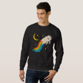 Flying Rainbow Cat Meme Cat Emo Soft Grunge EGirl Sweatshirt (Vorne ganz)