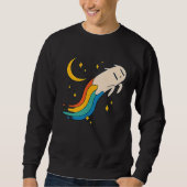 Flying Rainbow Cat Meme Cat Emo Soft Grunge EGirl Sweatshirt (Vorderseite)