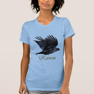 Flying Raven Corvid Bird-Lover T - Shirt