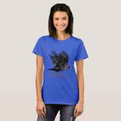 Flying Raven Corvid Bird-Lover T - Shirt (Vorne ganz)