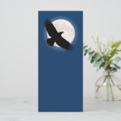 Flying raven mit dem Mond dahinter (Stehend Vorderseite)