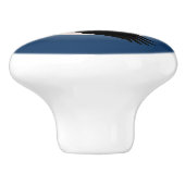 Flying raven mit dem Mond dahinter Keramikknauf (Seitenansicht)